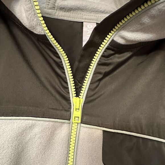 Athleta Zion Microfleece Pullover Half Zip Green Mint Colorblock Size Small EUC - Picture 4 of 7